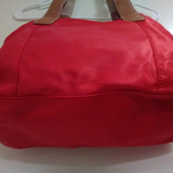 Franco Sarto Red Medium Size Bag Leather & Fabric NWT - Picture 8 of 14